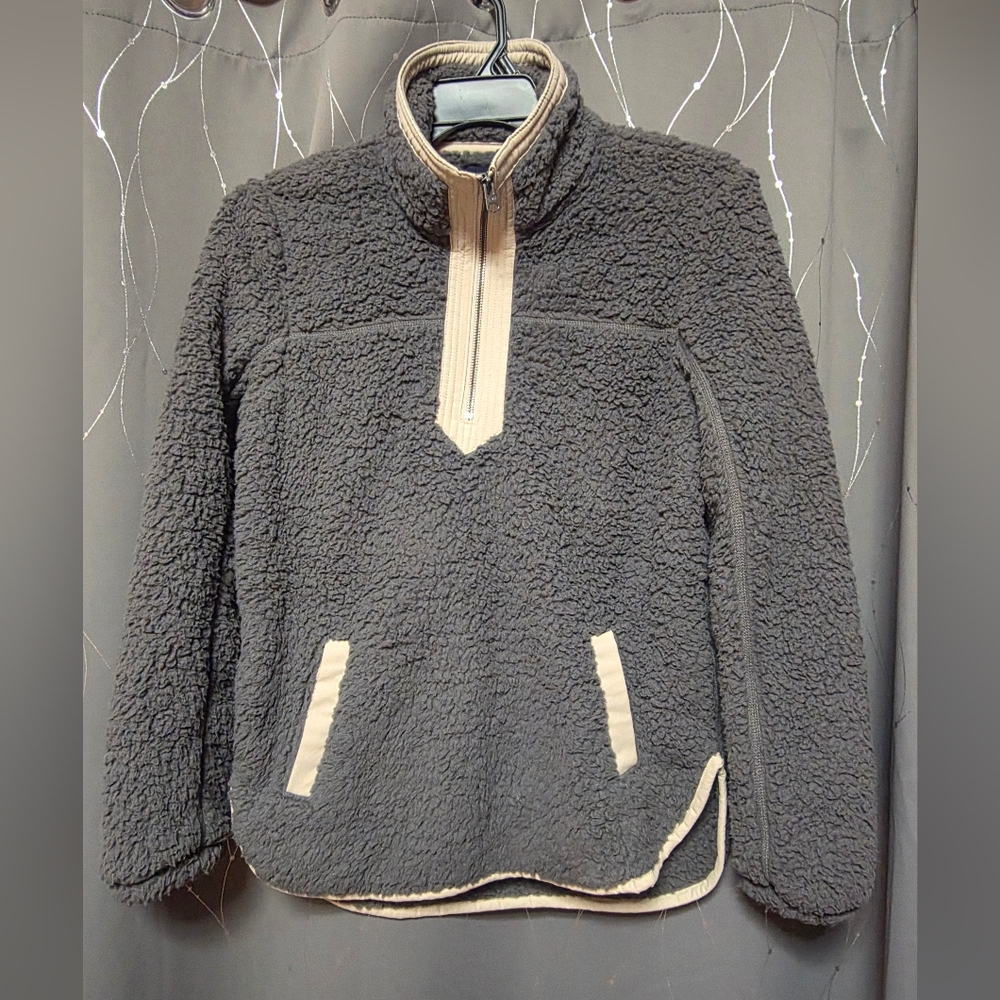 Abercrombie & Fitch Sherpa Half-Zip Pullover